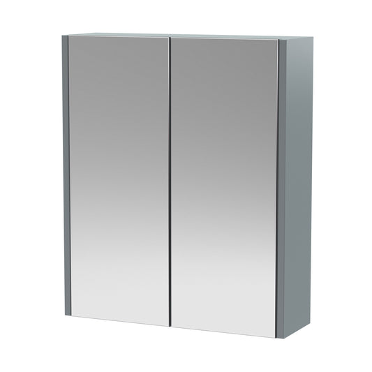 Hudson Reed Juno 600mm 2 Door Coastal Grey Wall Hung 50/50 Mirror Cabinet