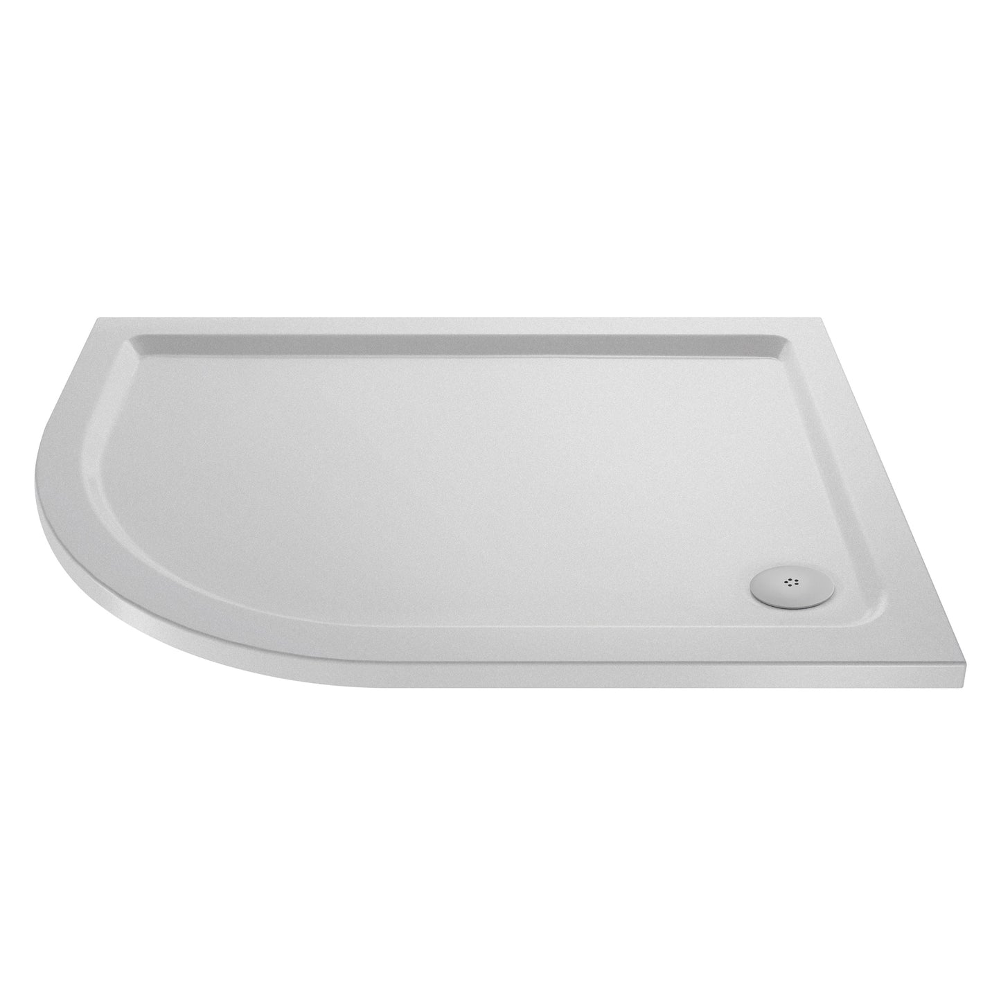 Slip Resistant Offset Slimline Quadrant Shower Tray Left Hand 900 x 760mm