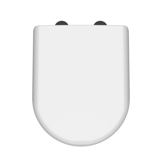 Hudson Reed D Shape Gloss White Toilet Seat With Soft Close Quick Release