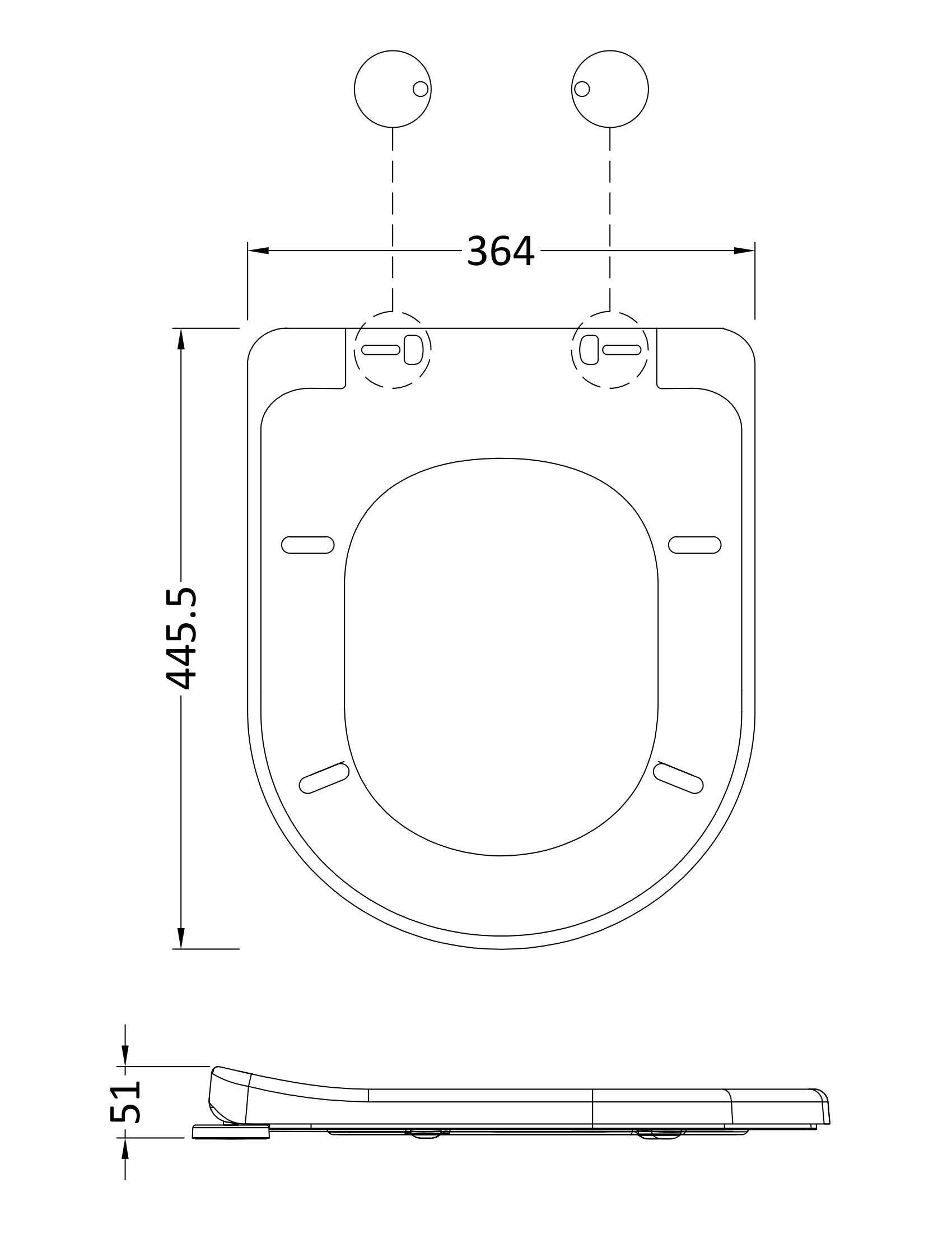 Hudson Reed D Shape Soft Close Gloss White Toilet Seat