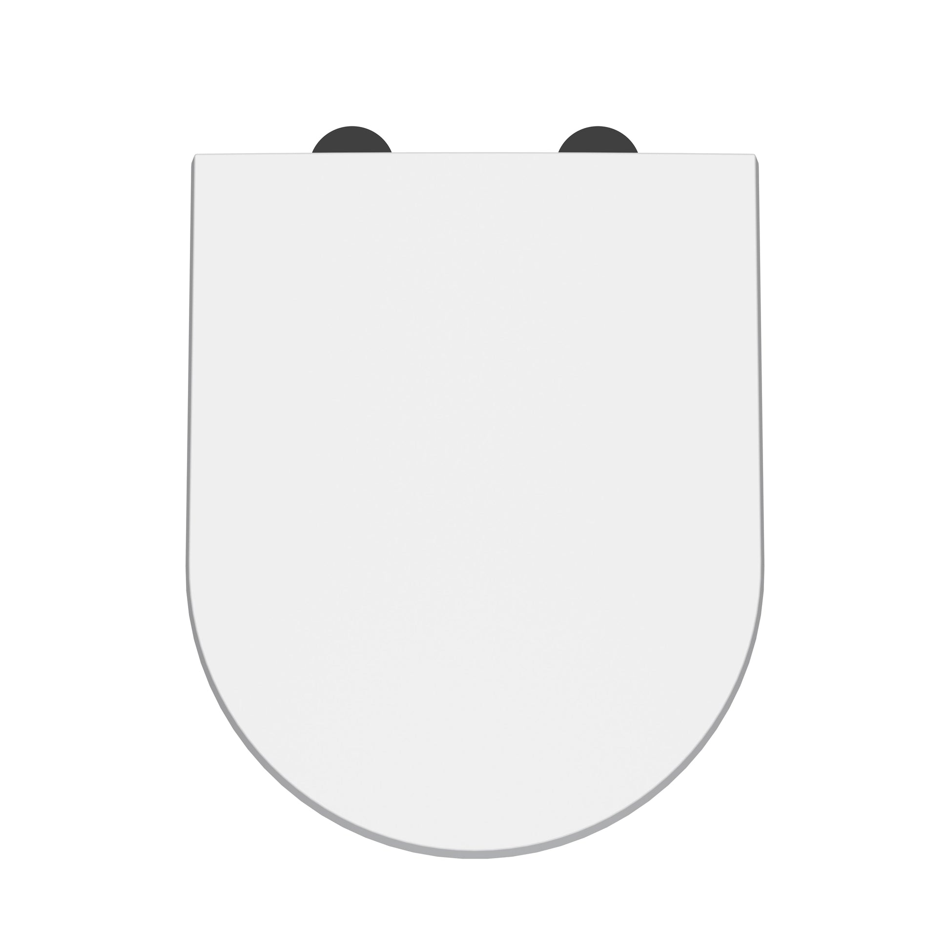 Hudson Reed D Shape 450mm x 370mm Gloss White Soft Close Toilet Seat Quick Release