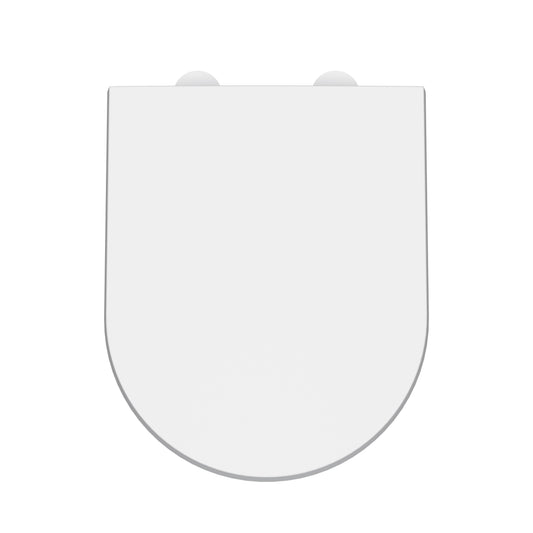 Hudson Reed D Shape Gloss White Soft Close Toilet Seat With Quick Release