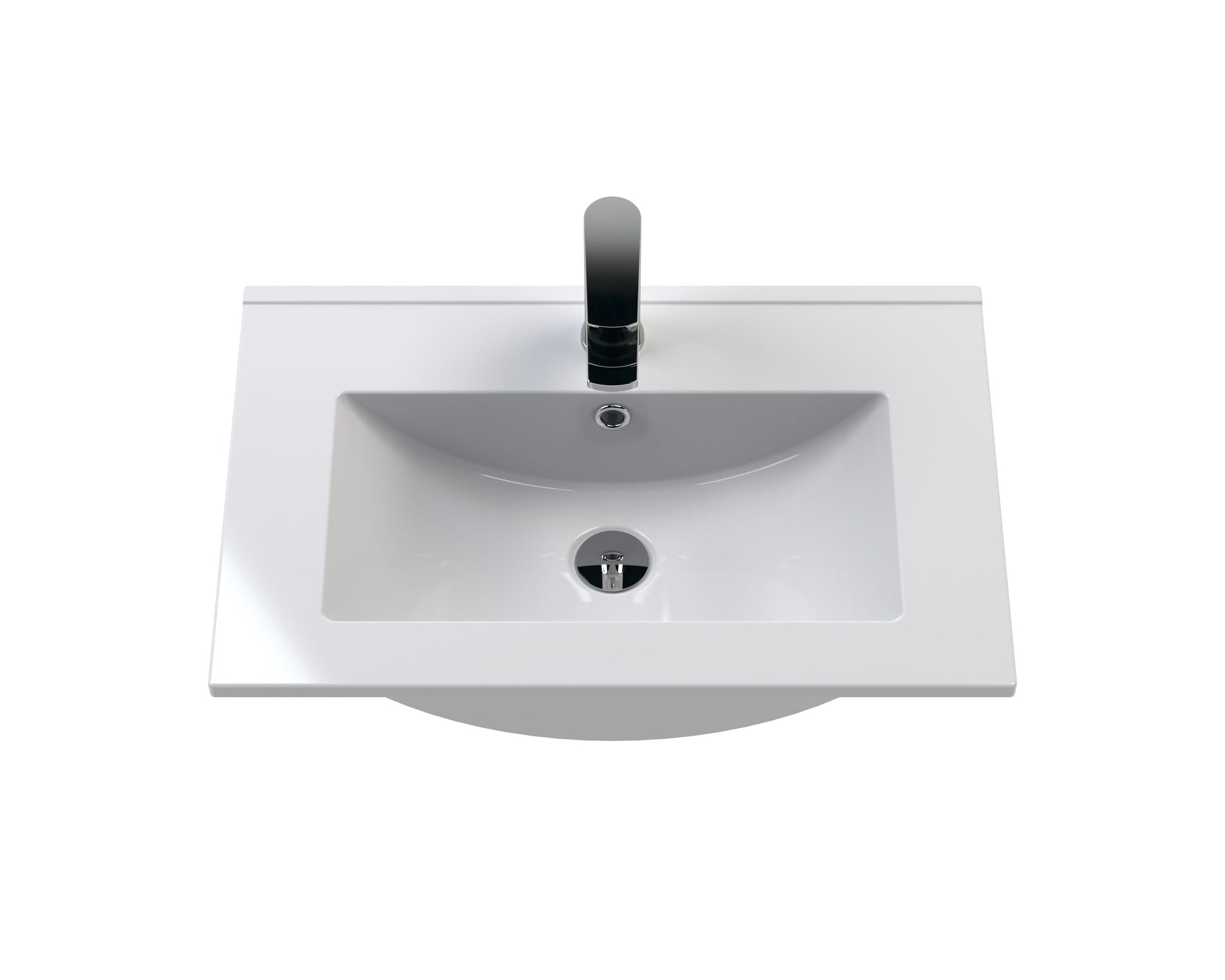 Hudson Reed Fluted 600mm Soft Black Wall Hung 2-Drawer Vanity Unit With Basin