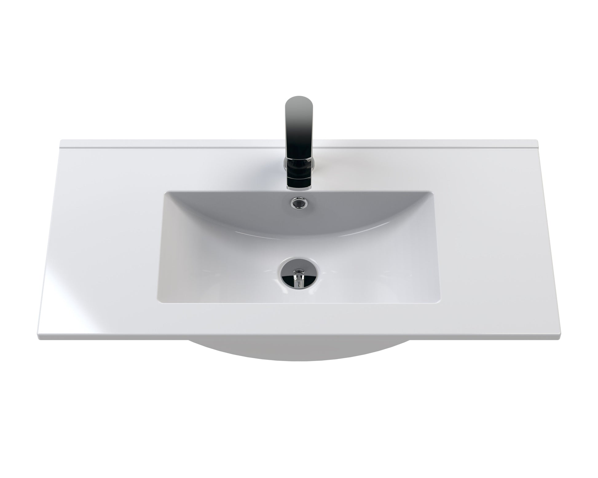 Hudson Reed Fluted 800mm Wall Hung Single Drawer Vanity Unit With Basin