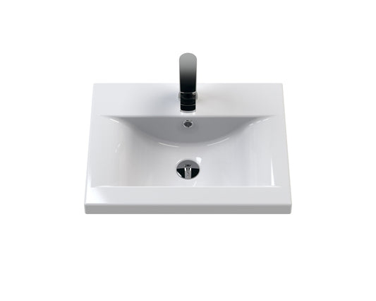 Urban 500mm Floor Standing 2-Door Vanity and Mid-Edge Basin 1 Tap Hole