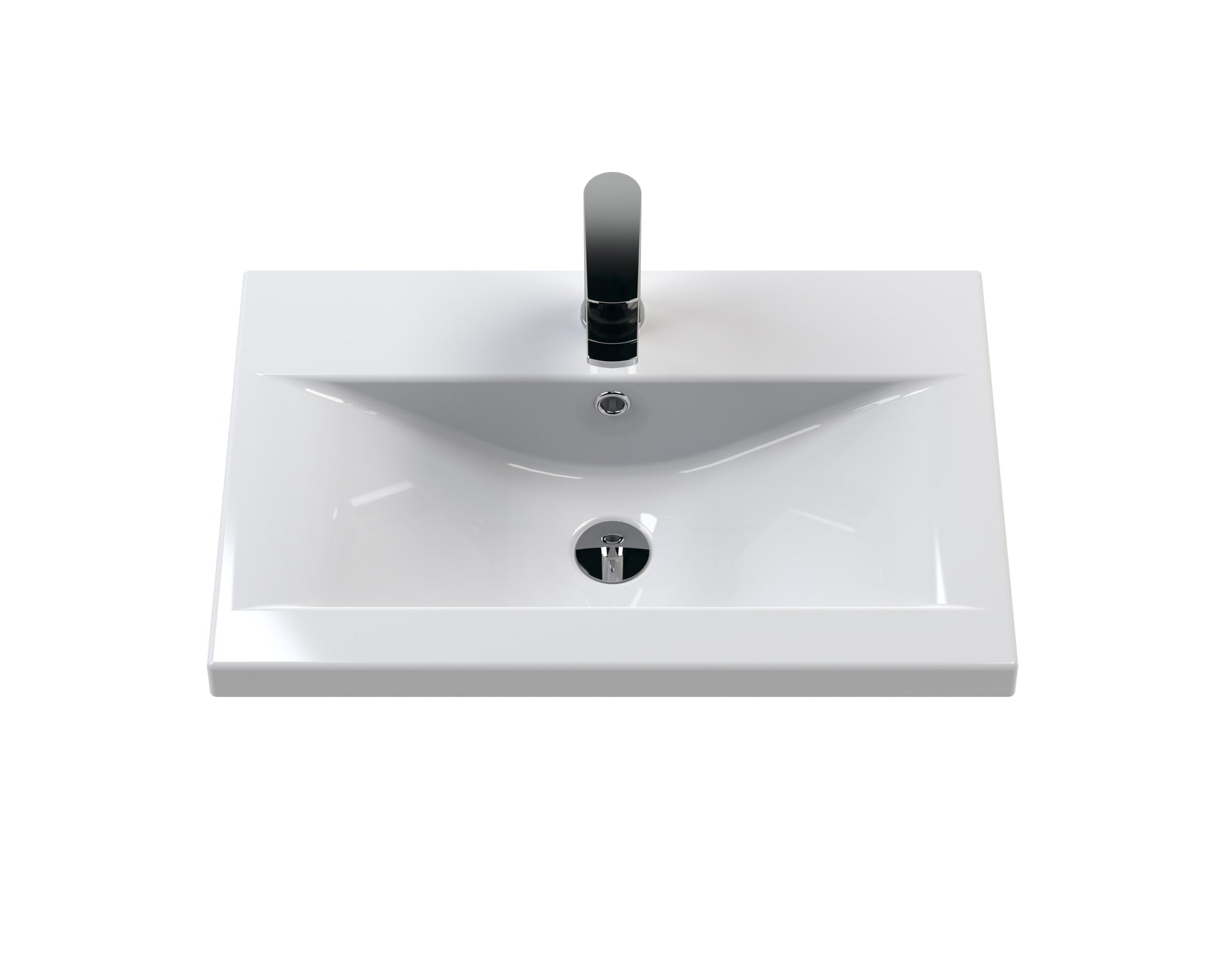 Hudson Reed Fluted 600mm Wall Hung 2-Drawer Vanity Unit Including Basin
