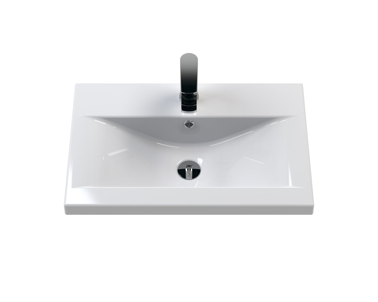 Urban 600mm Floor Standing 2-Door Unit and Mid-Edge Basin 1 Tap Hole