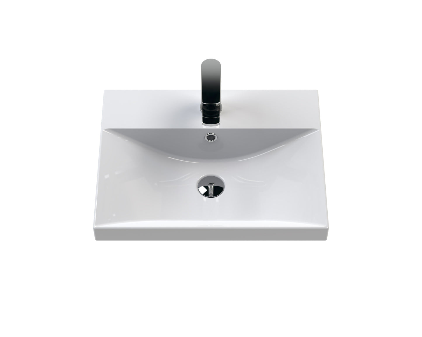 Hudson Reed Fluted 510mm Wall Hung Single Drawer Vanity Unit With Basin