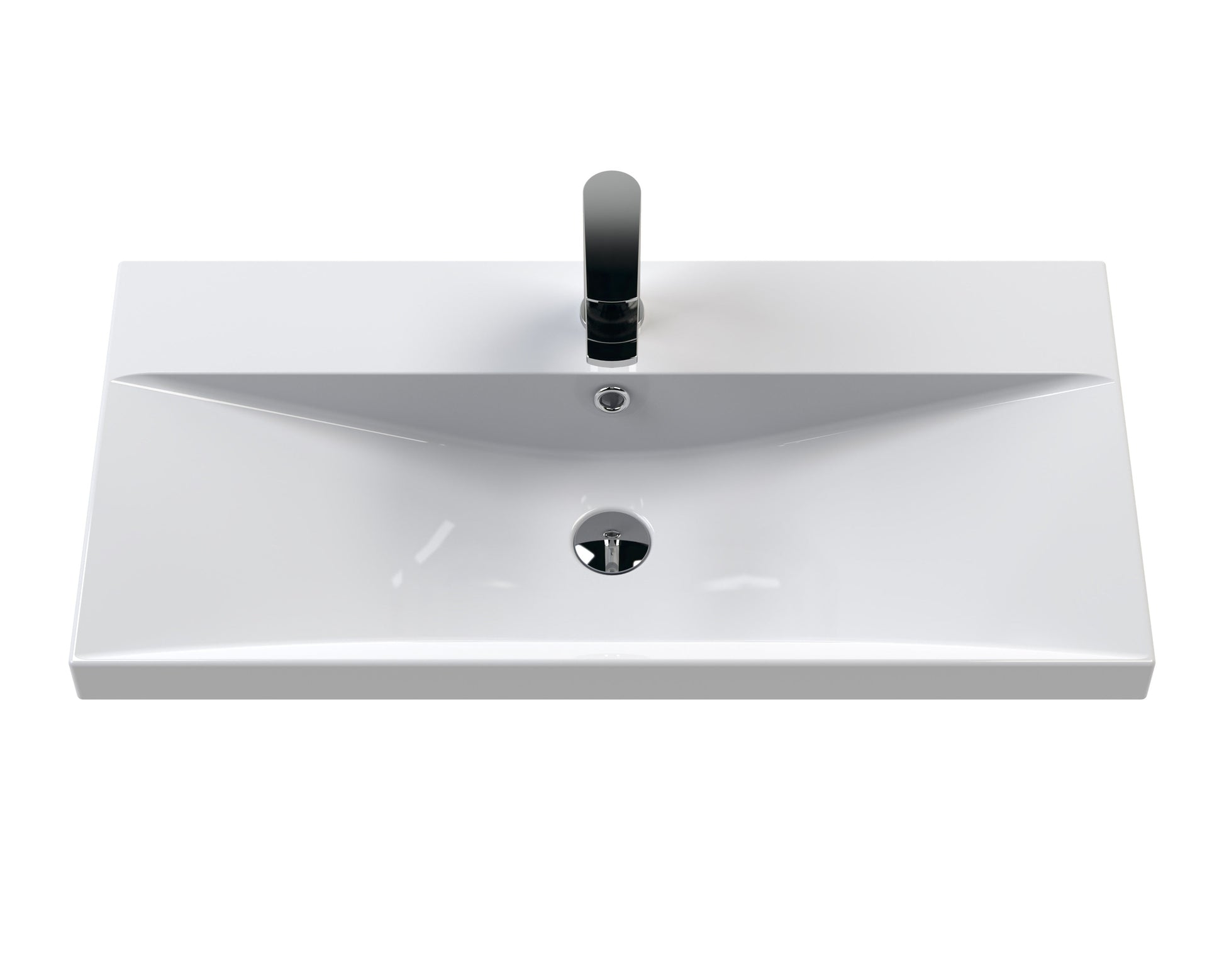 Hudson Reed Fluted 800mm Wall Hung Single Drawer Vanity Unit With Basin