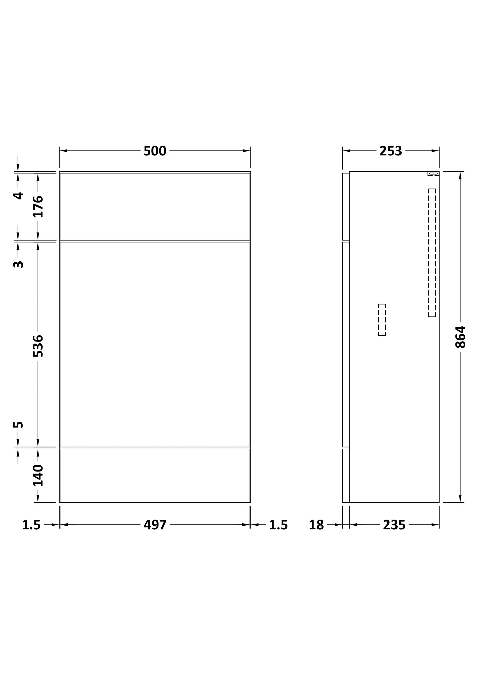 Fusion Fitted Floor Standing WC Unit Compact 500mm