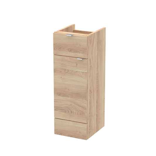 Hudson Reed Fusion 300mm 1 Door Drawer Bleached Oak Floor Standing Cabinet With Handles