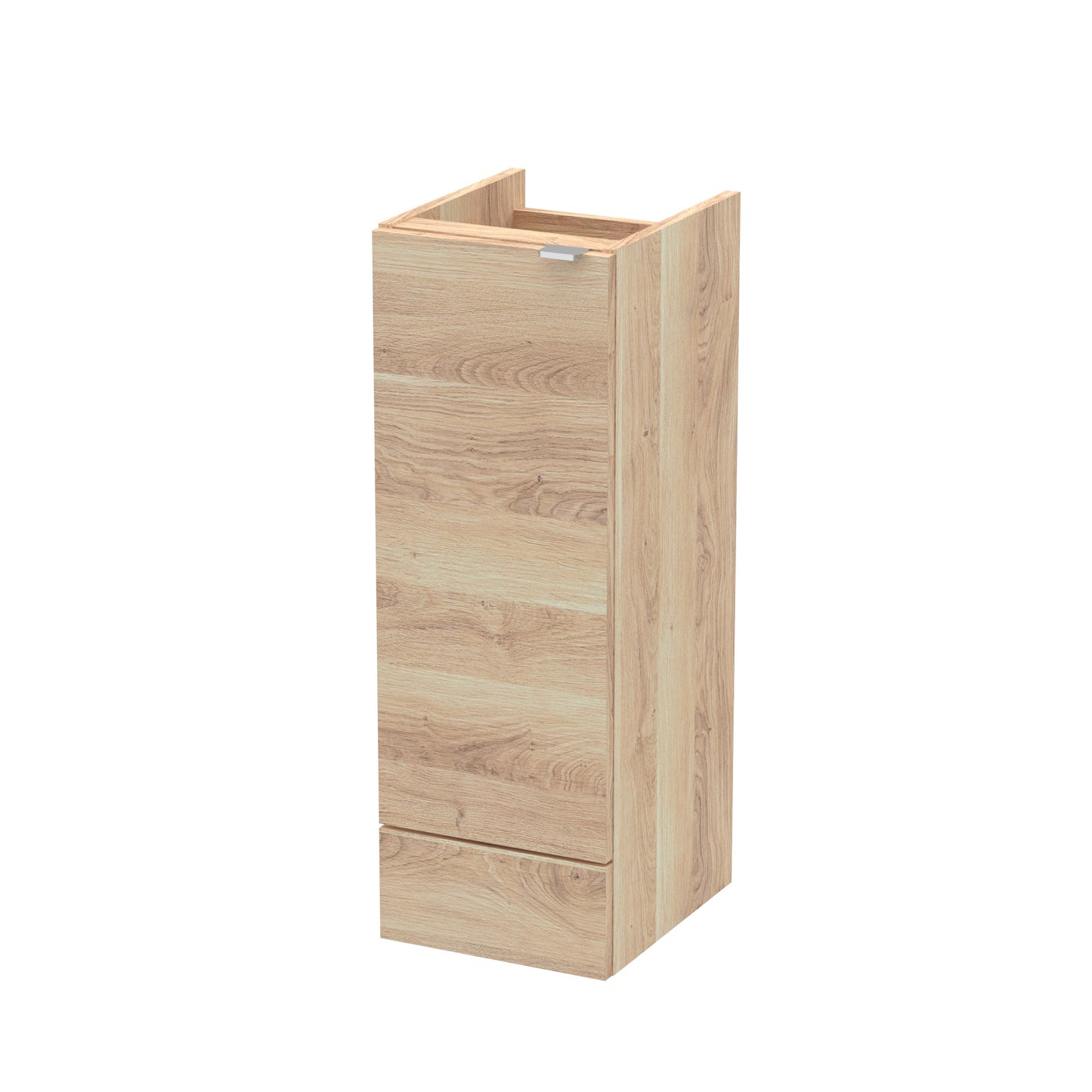 Hudson Reed Fusion 300mm 1 Door Bleached Oak Floor Standing Base Unit With Handles
