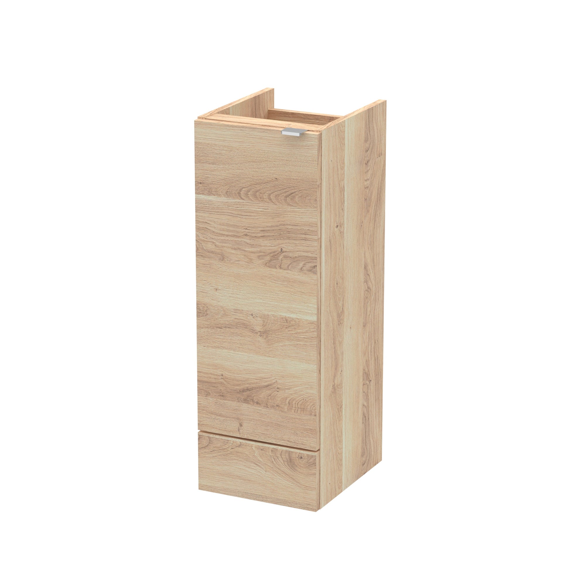 Hudson Reed Fusion 300mm 1 Door Bleached Oak Floor Standing Base Unit With Handles