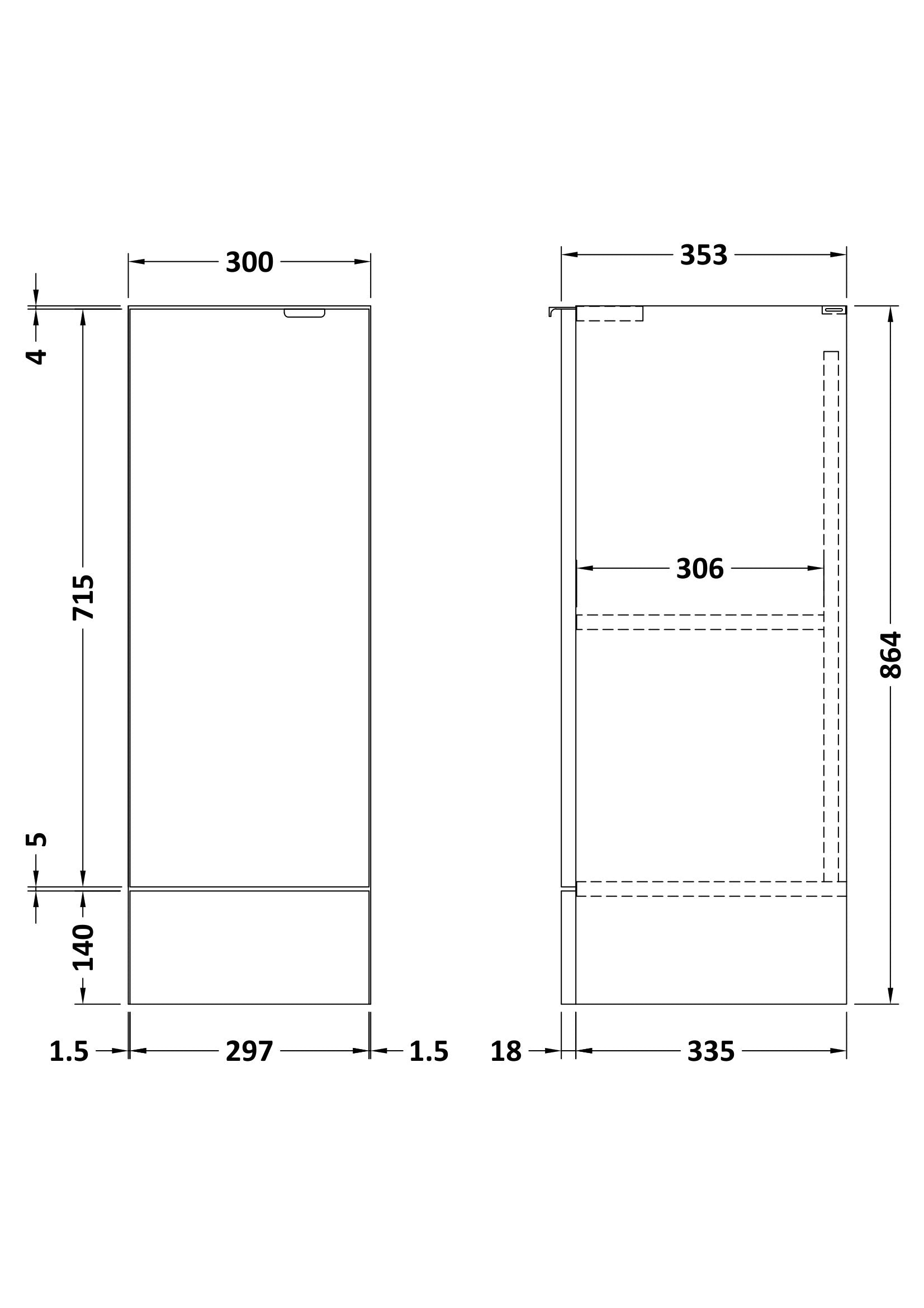 Hudson Reed Fusion 300mm 1 Door Bleached Oak Floor Standing Base Unit With Handles