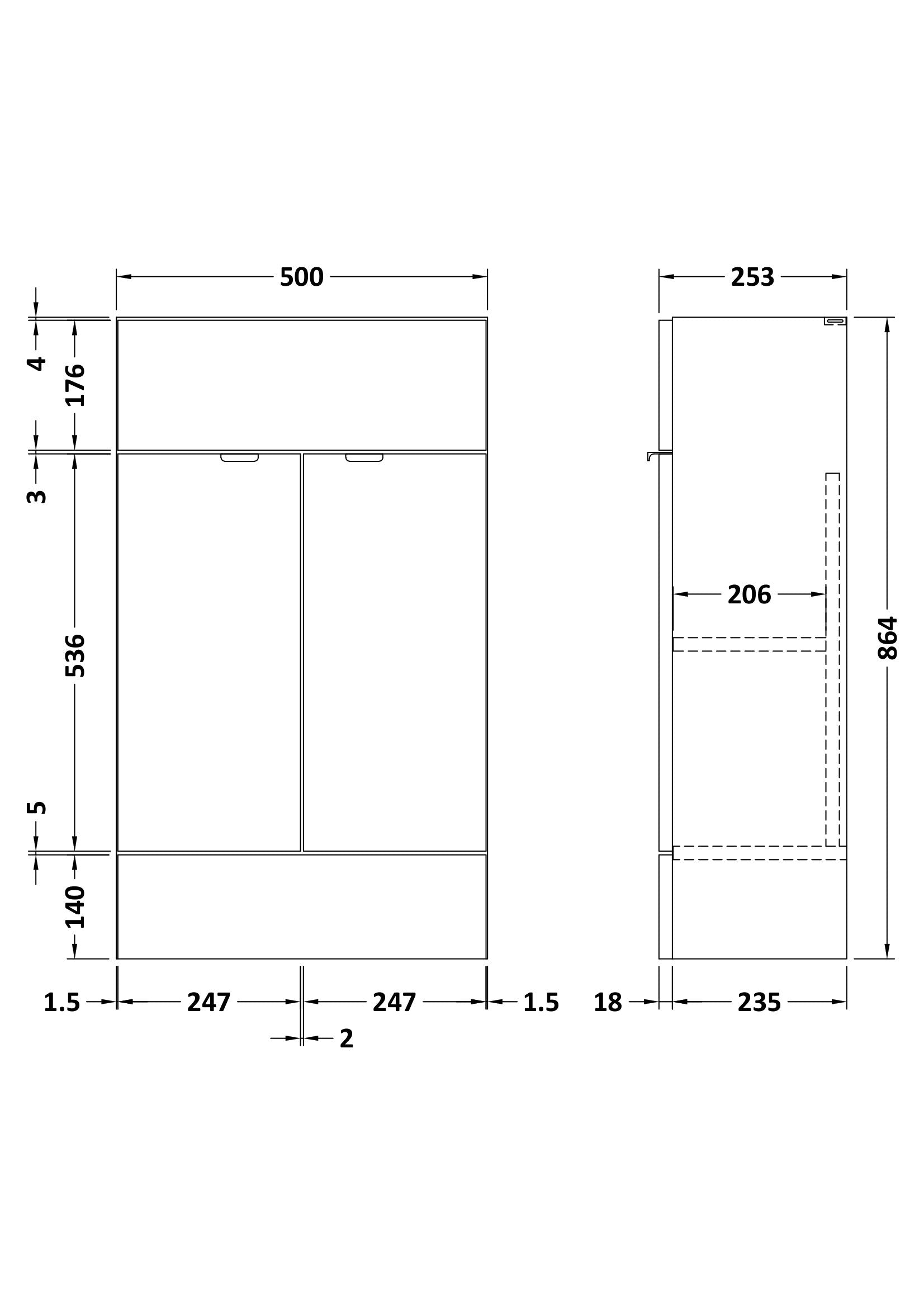 Fusion 500mm Vanity Unit Compact