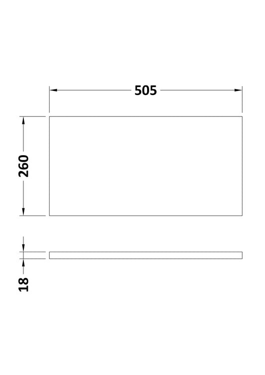 500mm WC Unit Top 505x260
