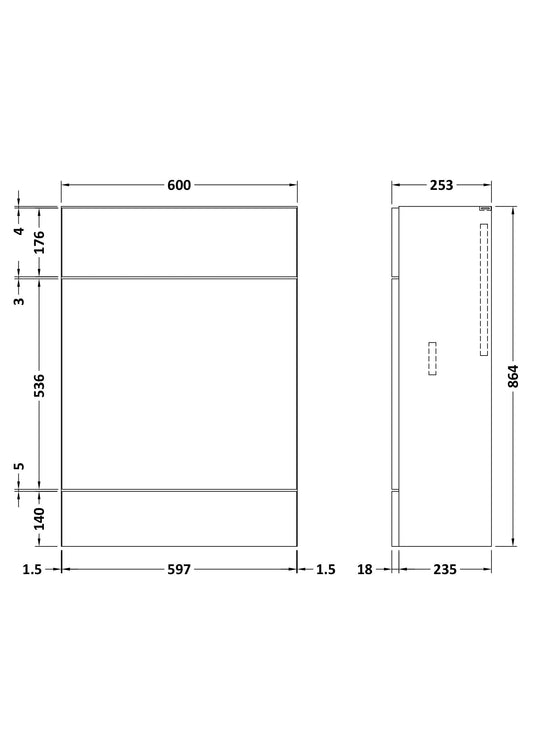 Fusion 600mm W.C. Unit Compact