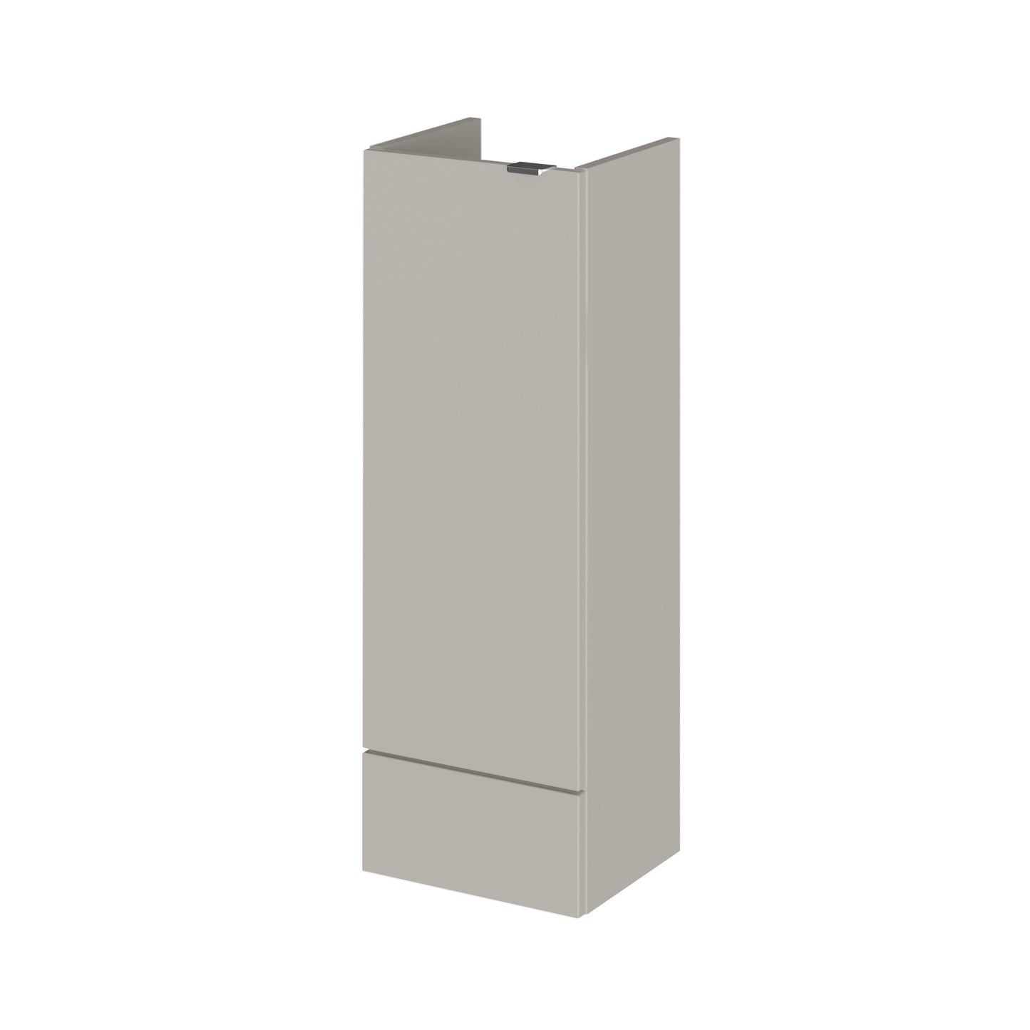 Hudson Reed Fusion 300mm 1 Door Pebble Grey Compact Floor Standing Base Unit With Handles