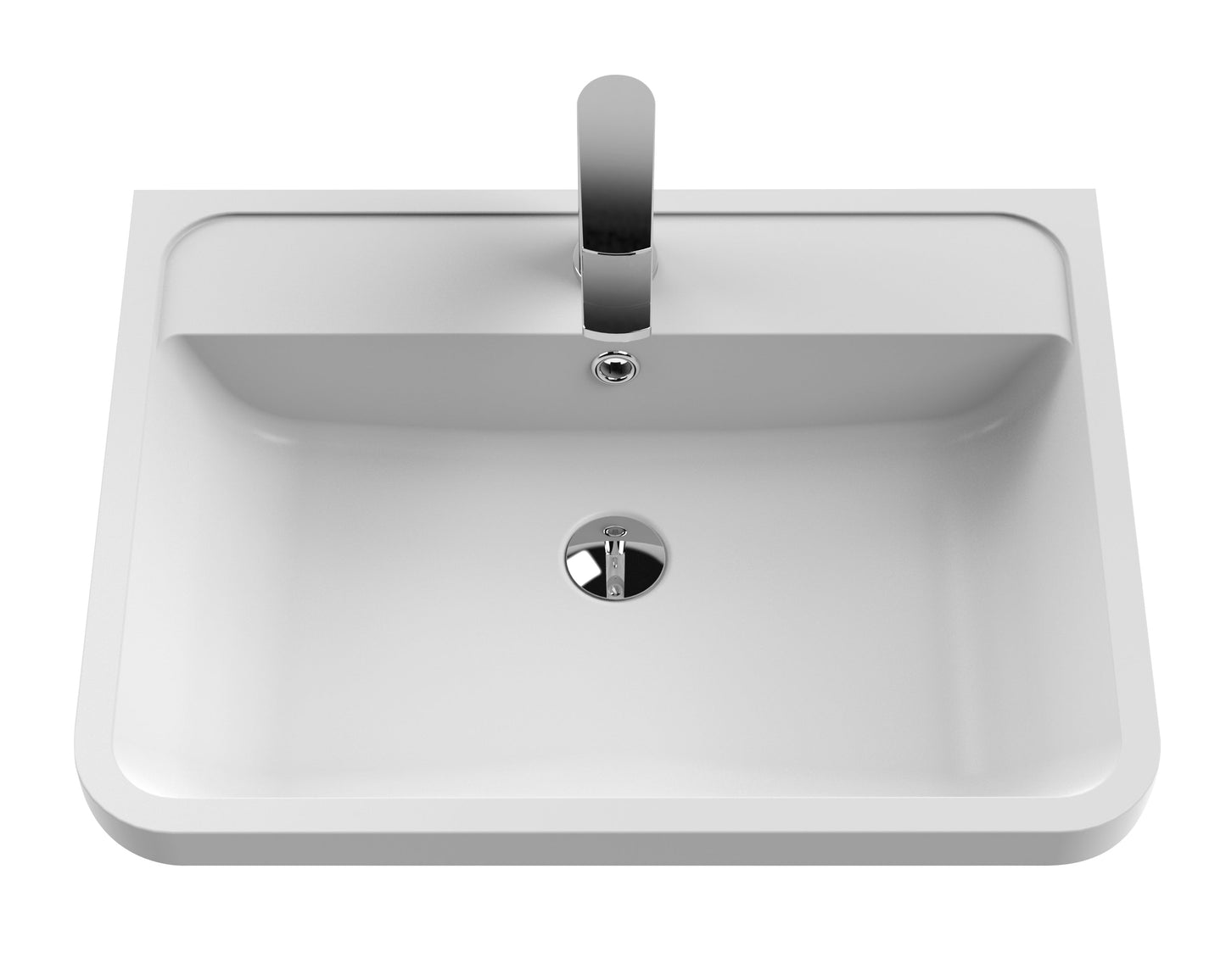 Hudson Reed Solar 600mm Floor Standing 2 Drawer Vanity Unit With Polymarble Basin