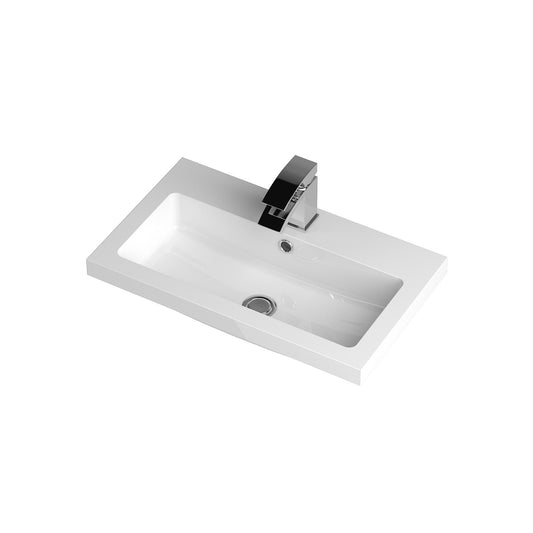 Hudson Reed Fusion 600mm Gloss White Floor Standing 2 Door Vanity Unit With Basin