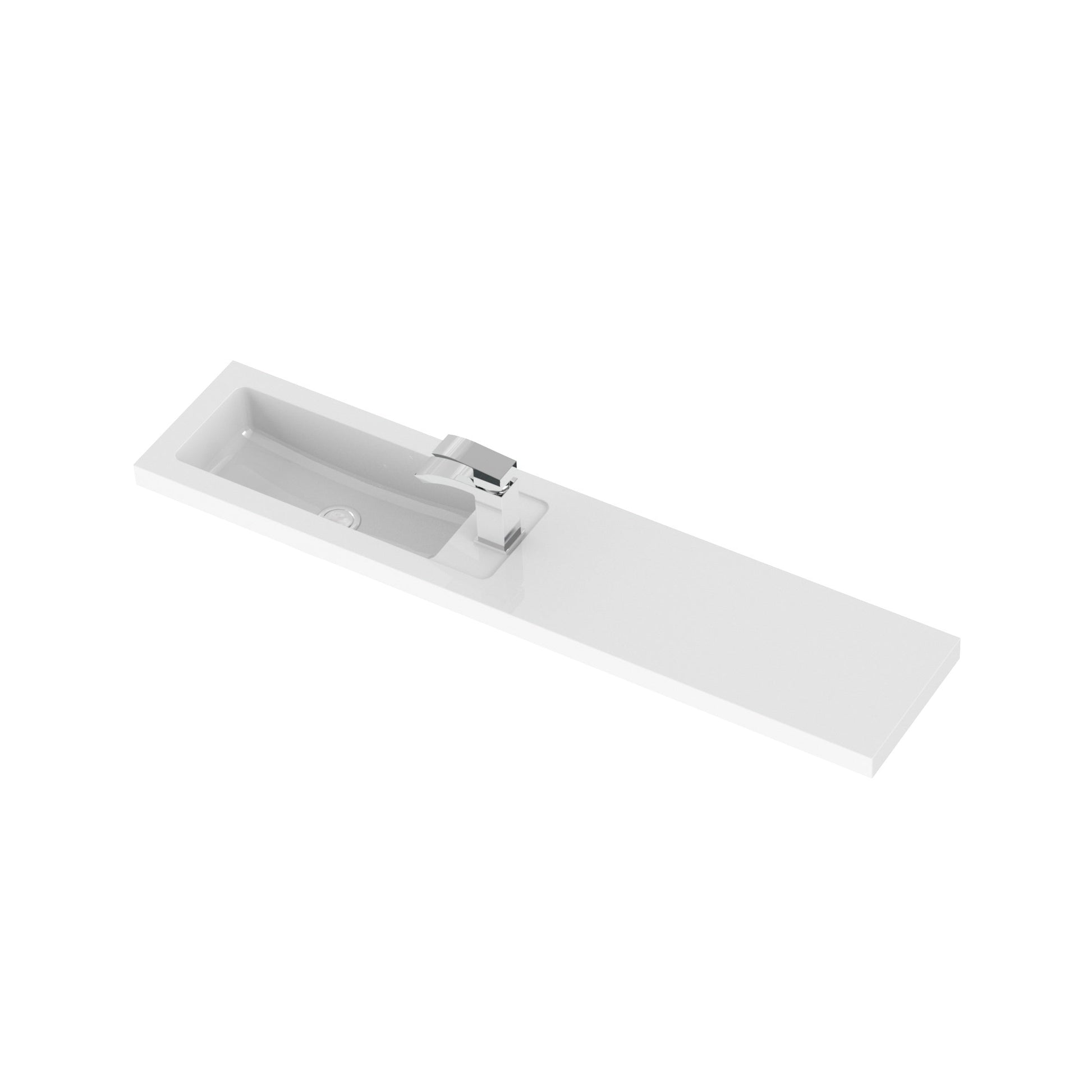 Hudson Reed Fusion Compact 1200mm Gloss Grey 4 Door Floor Standing Vanity Basin Combination Ready-Built