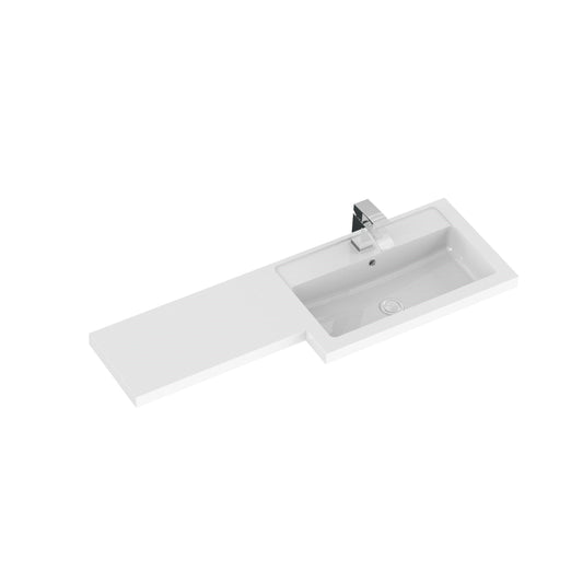 Hudson Reed Fusion 1105mm Gloss Grey Floor Standing 2 Door Right Hand Vanity Basin & Toilet Combination