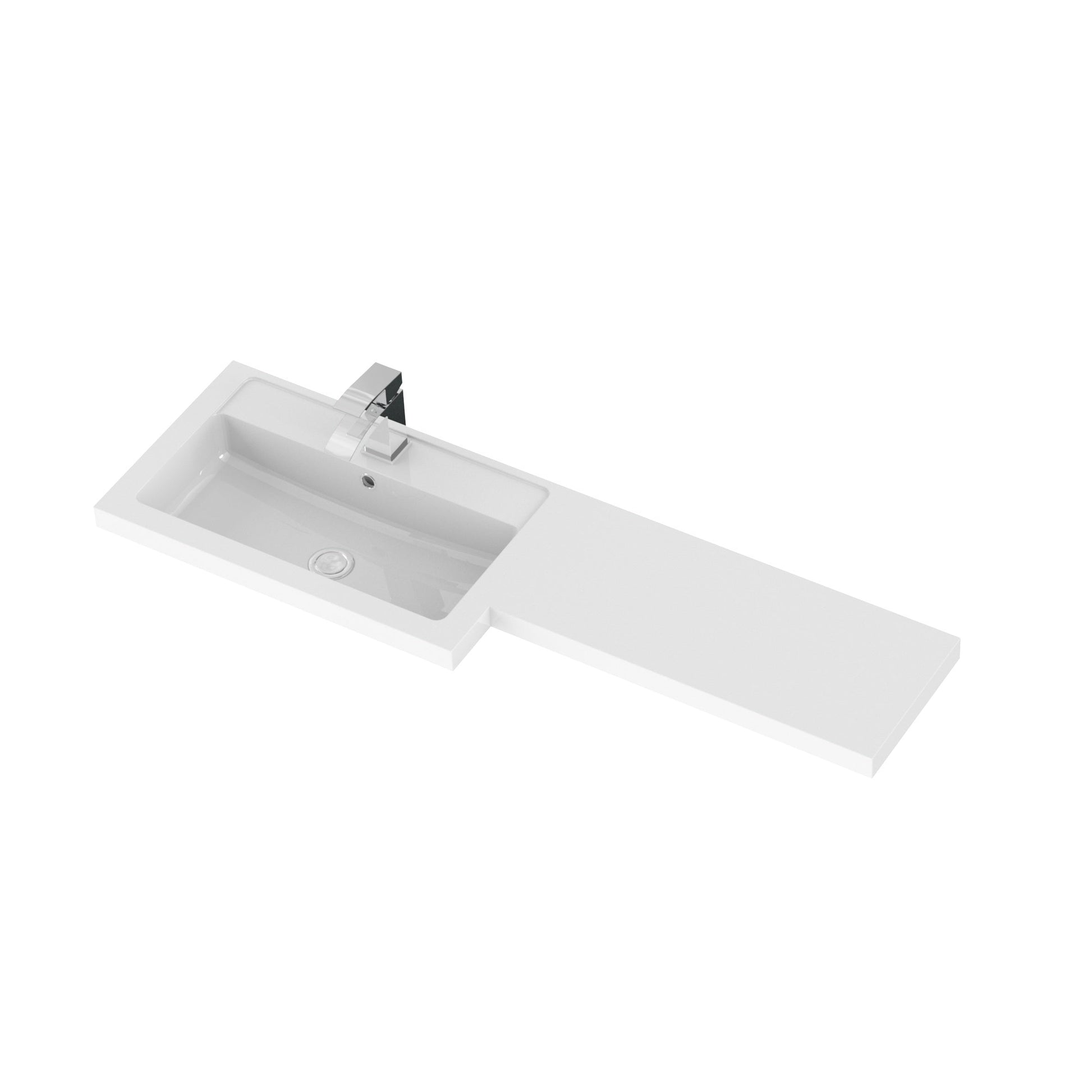 Hudson Reed Fusion 1200mm 2 Door Floor Standing Left Hand Vanity Basin Unit With Handles