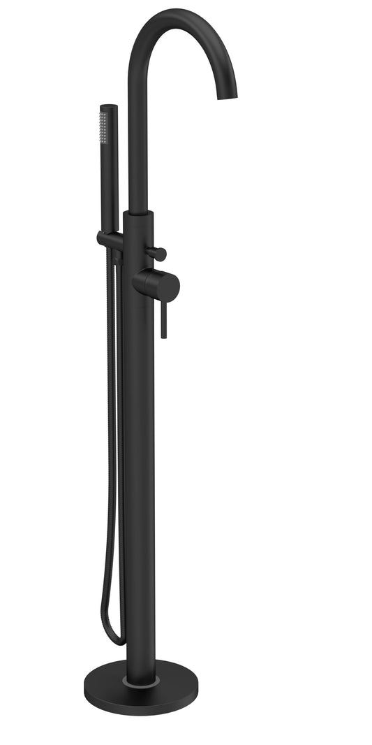 Tec Floor Standing Bath Shower Mixer Matt Black