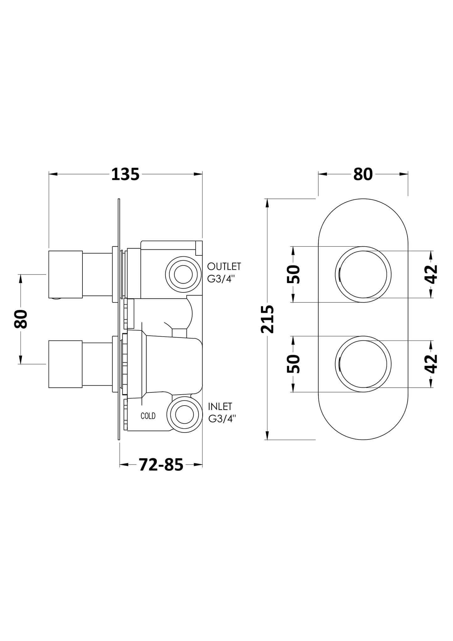 Round Valves Twin Valve with Diverter