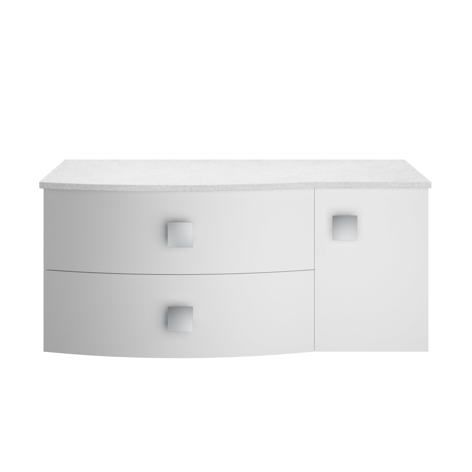 Hudson Reed Sarenna 1000mm Moon White Wall Hung Vanity Unit With White Marble Top
