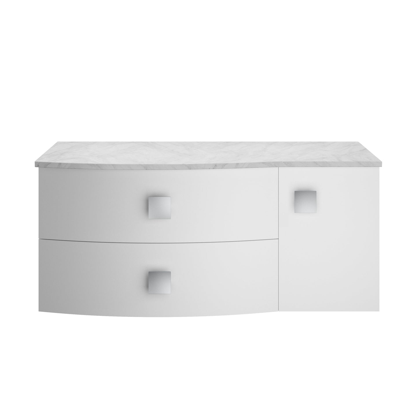 Hudson Reed Sarenna 1000mm Left Hand Wall Hung Vanity Unit With Grey Marble Top