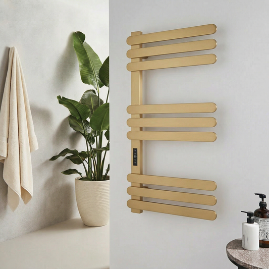 Selecta Smart Dry Electric Towel Rail 1100 x 500mm - Brushed Brass