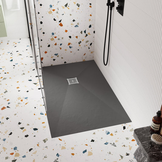 Square Shower Waste With Chrome Top
