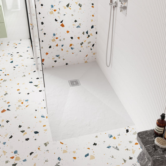 Square Shower Waste With Chrome Top
