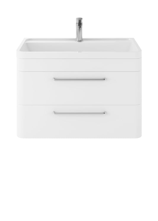 Hudson Reed Solar 800mm Wall Hung Vanity Unit With Polymarble Basin