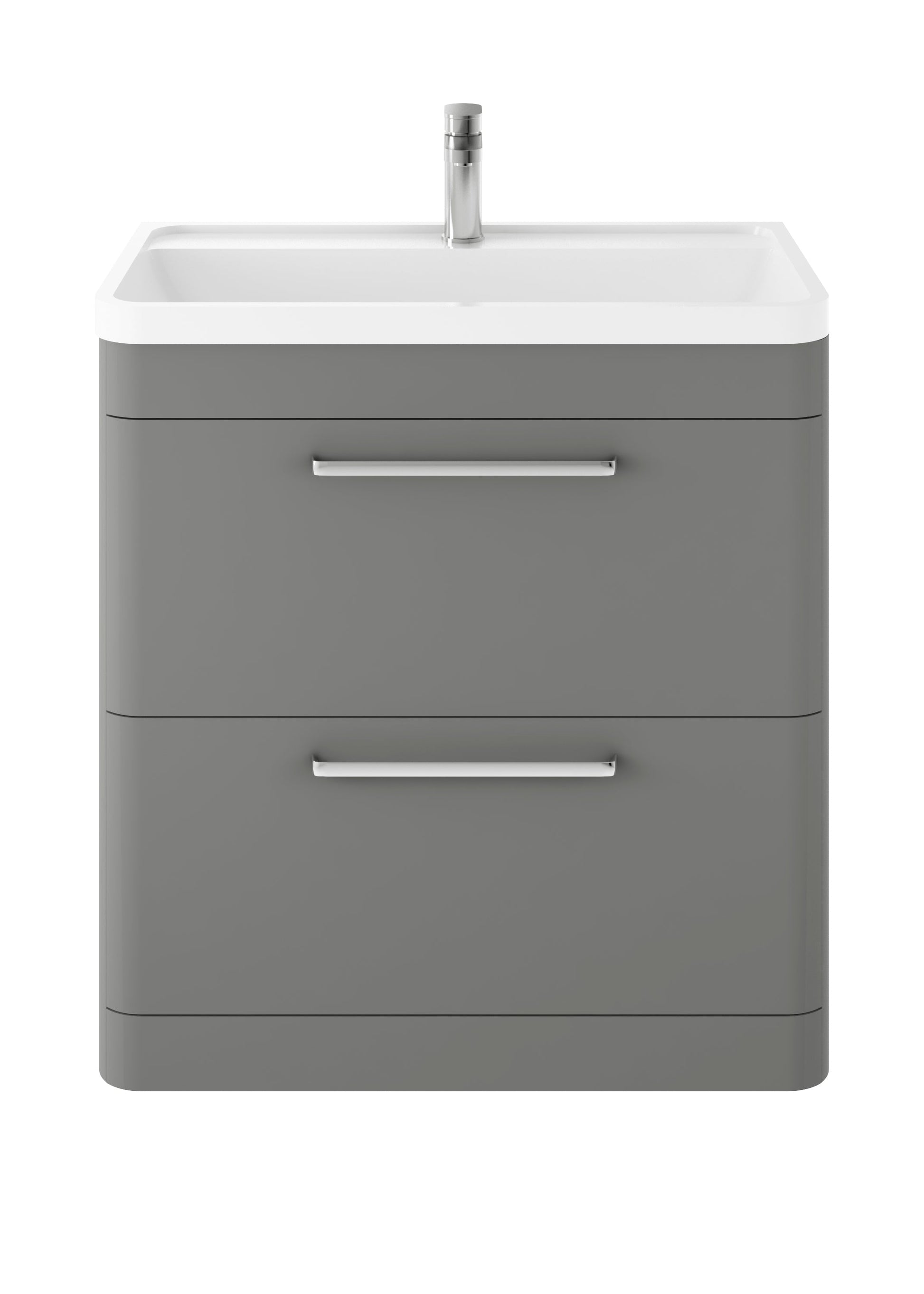 Hudson Reed Solar 800mm Floor Standing 2 Drawer Vanity Unit With Polymarble Basin