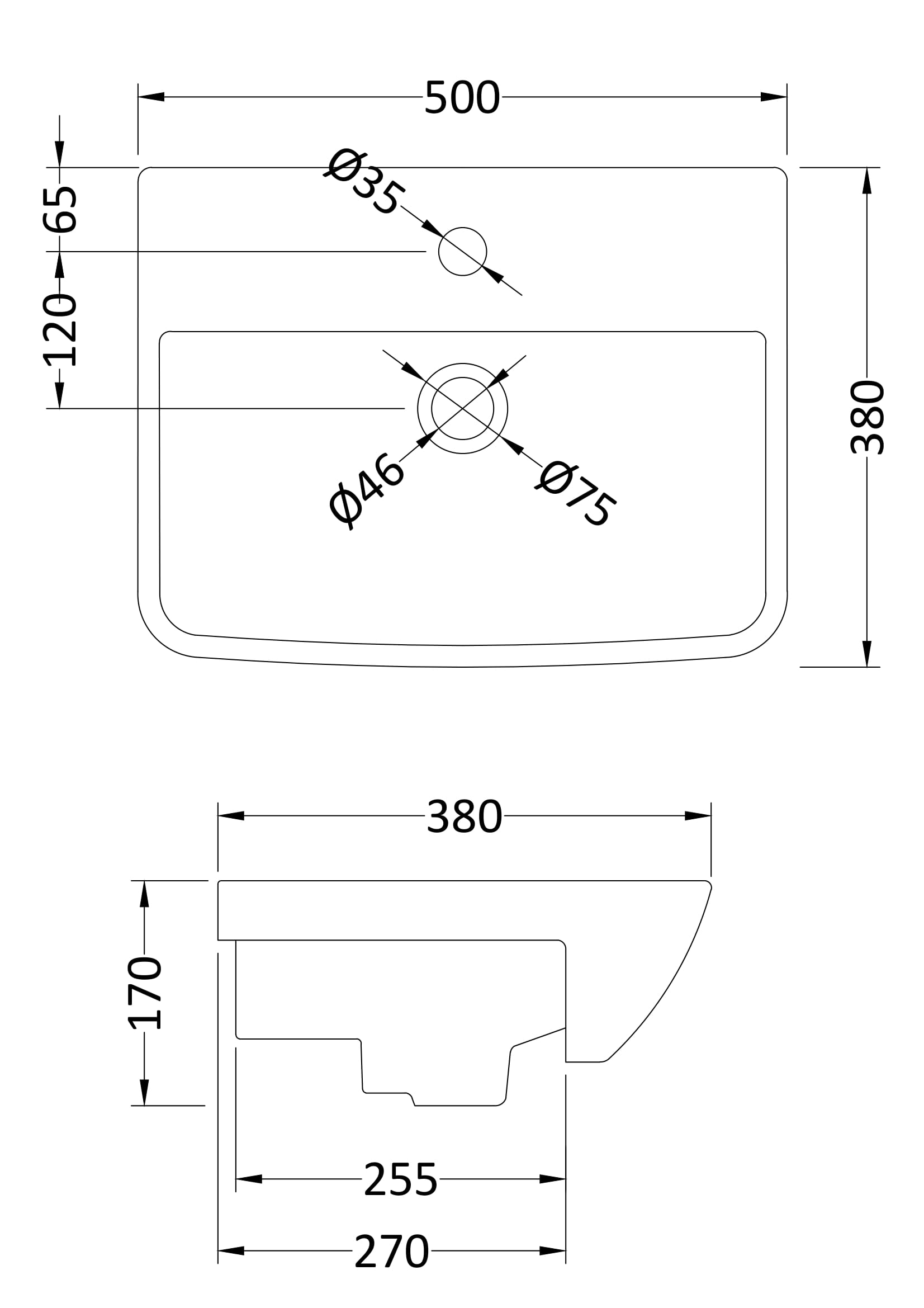 Furniture Ceramics Lynx Semi Recessed Basin