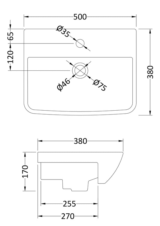 Furniture Ceramics Lynx Semi Recessed Basin
