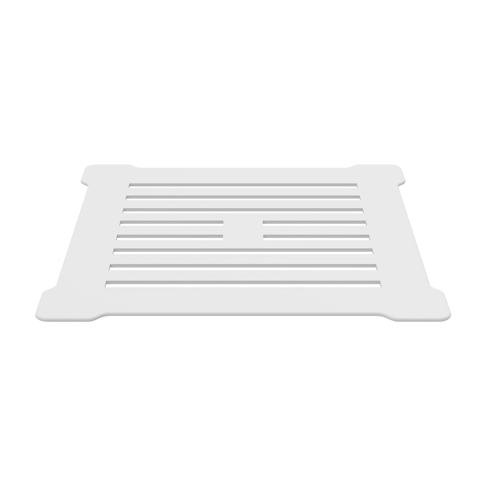 Square Shower Waste With White Top