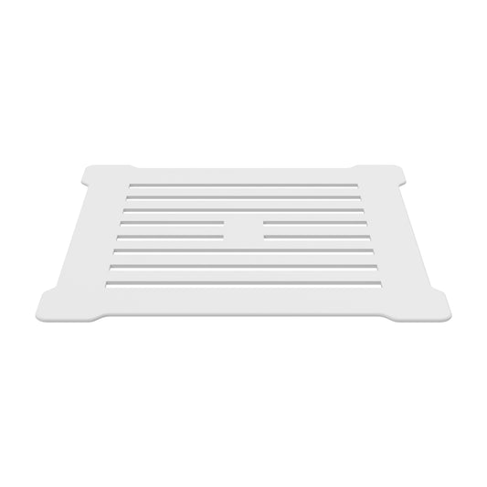 Square Shower Waste With White Top