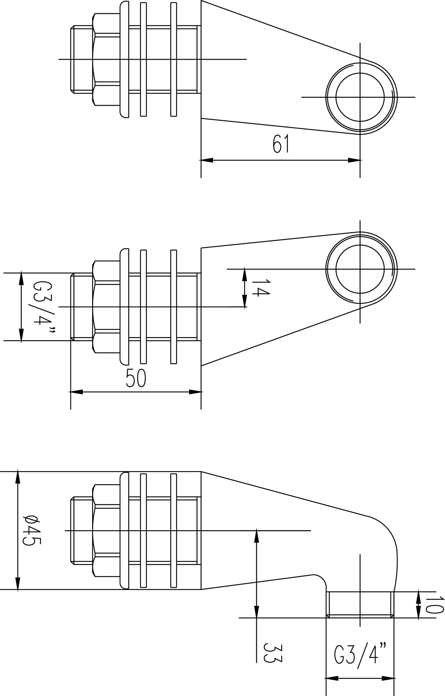 Wastes & Extras Inlet Leg