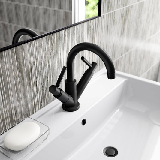 Tec Lever Mono Basin Mixer Matt Black