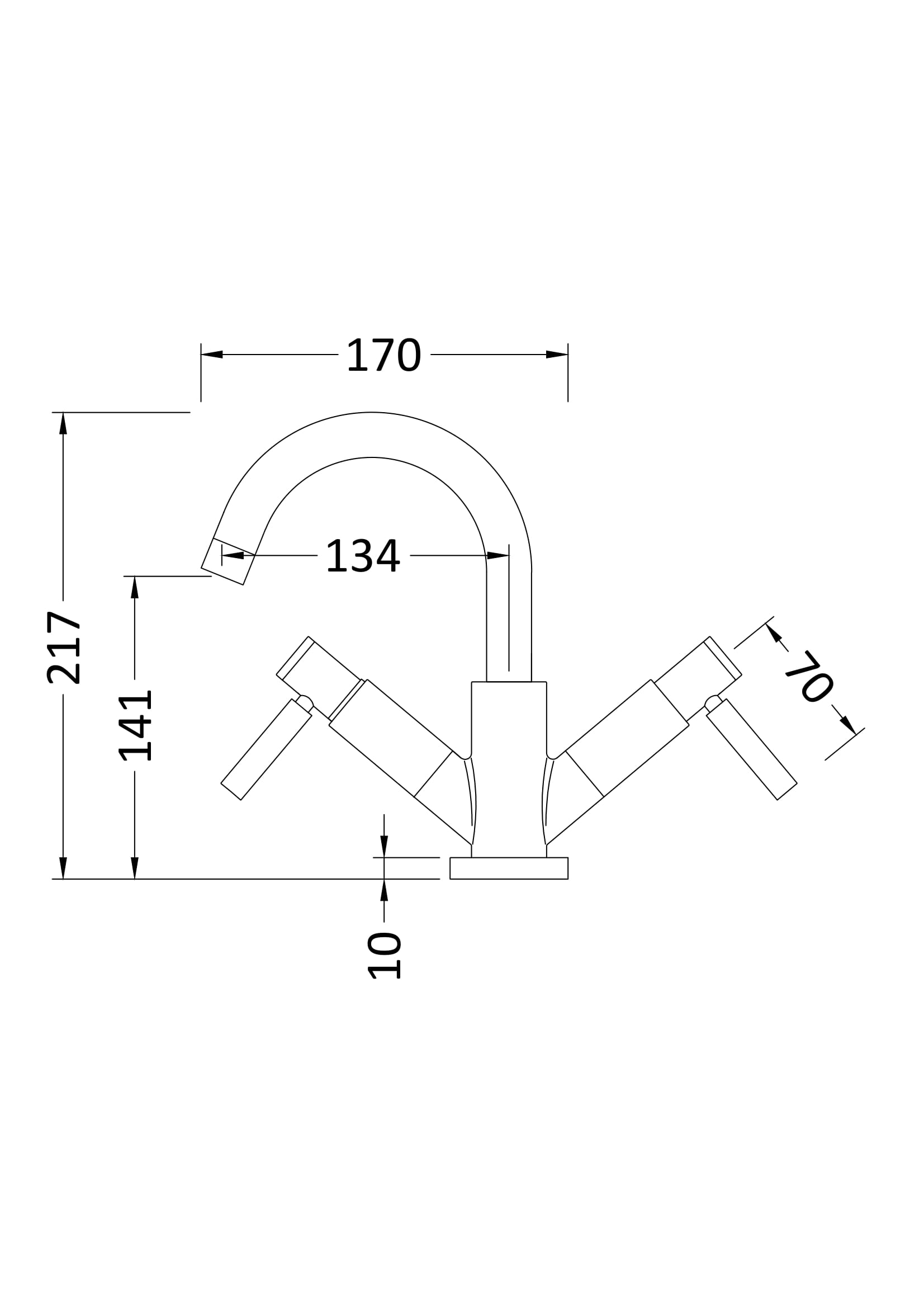 Tec Lever Mono Basin Mixer Brushed Brass