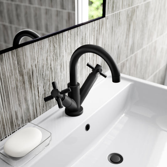 Tec Crosshead Mono Basin Mixer Matt Black
