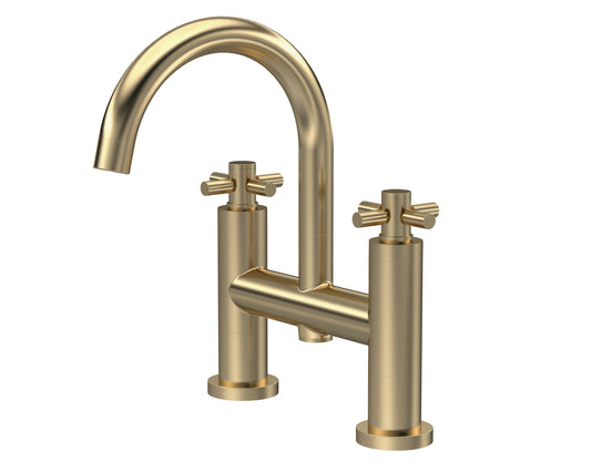 Tec Crosshead Bath Filler Brushed Brass