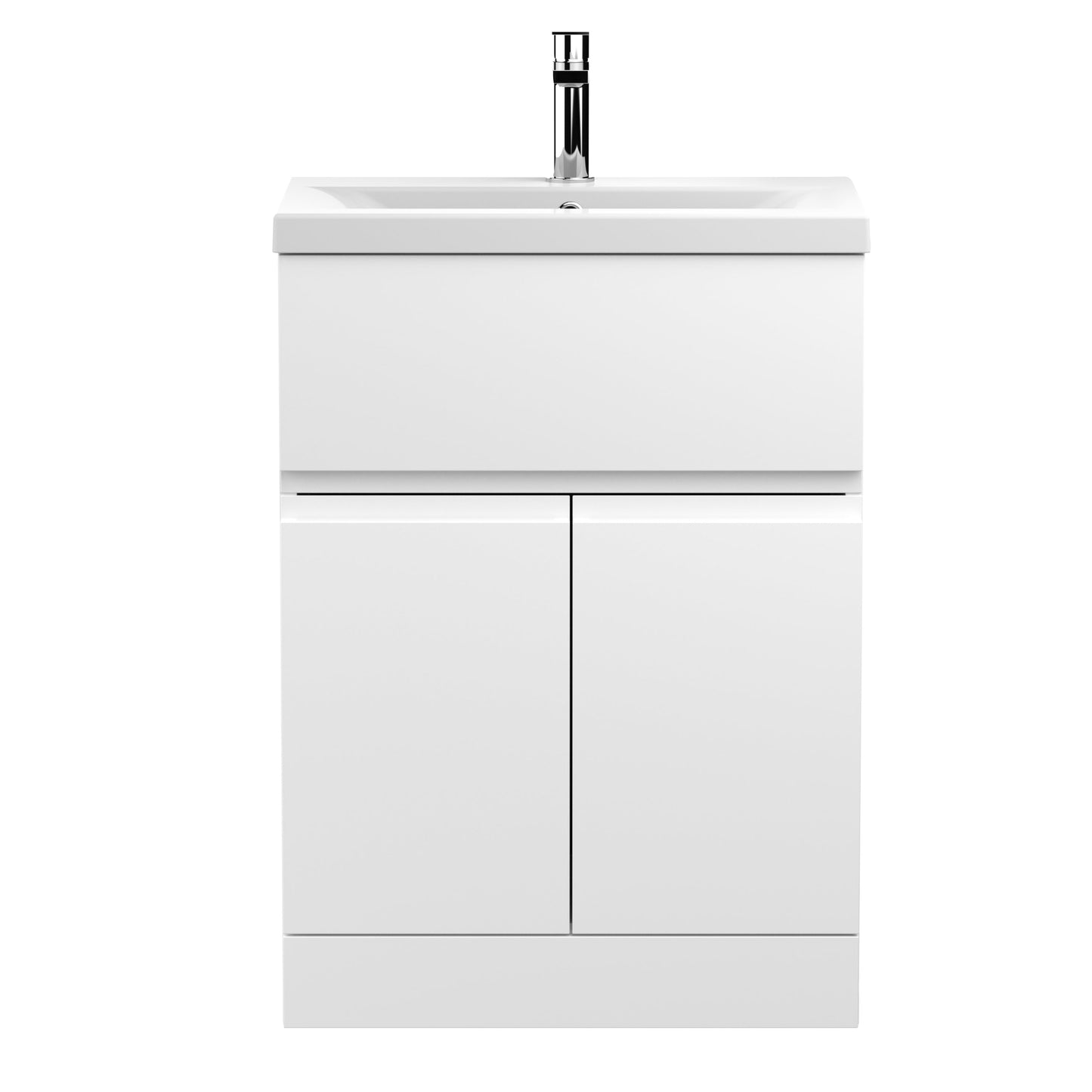 Hudson Reed Urban 600mm Floor Standing 2 Door 1 Drawer Vanity Unit with Basin