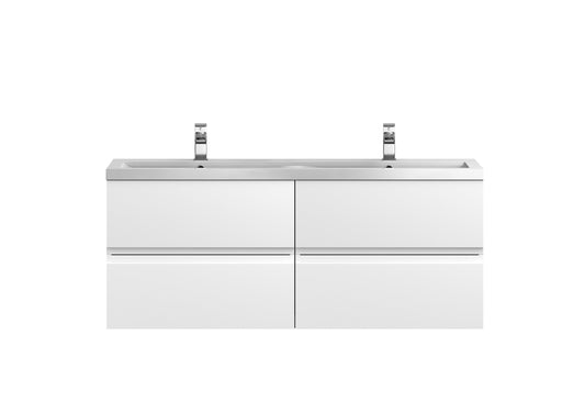 Hudson Reed Urban 1200mm Wall Hung Vanity Unit With Double Ceramic Basin