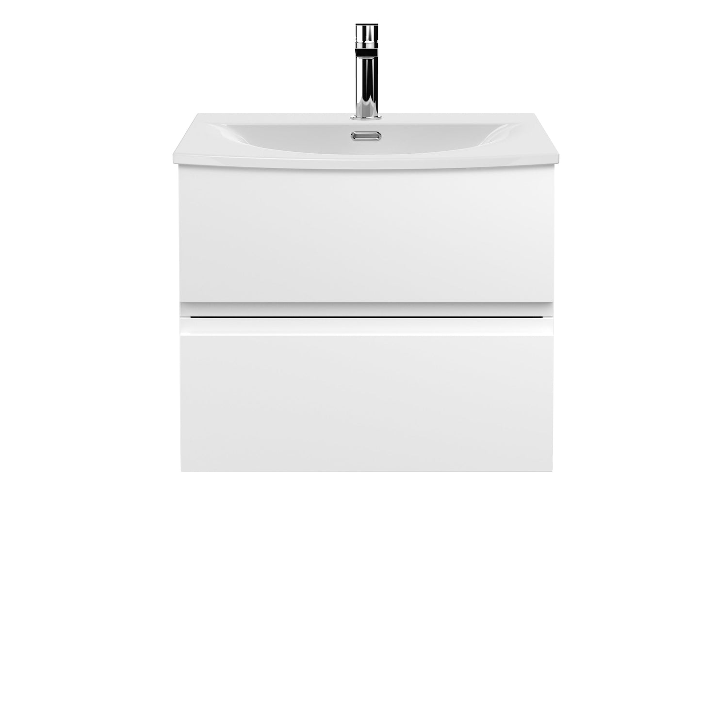 Hudson Reed Urban 600mm Wall Hung 2 Drawer Vanity Unit with Curved Basin