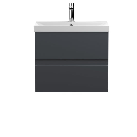 Hudson Reed Urban 600mm Wall Hung 2 Drawer Soft-Close Vanity Unit With Ceramic Basin