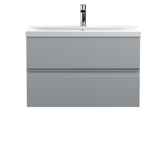 Hudson Reed Urban 800mm Wall Hung 2 Drawer Vanity Unit with Mid-Edge Basin